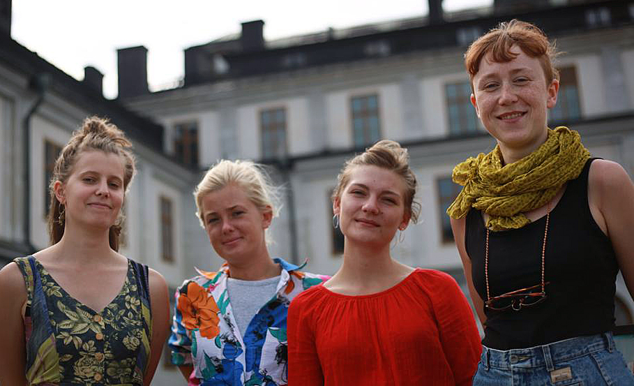 Från vänster: Lo Kristenson, Kajsa Lindgren, Madeleine Jonsson-Gille och Marta Forsberg Foto: Nike Bergman